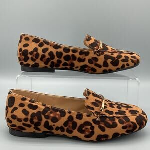 NEW Journee Women’s Wrenn Flat Loafers Leopard Size 9W